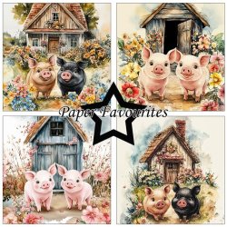 Papirblok Happy Pigs 15x15cm PF565