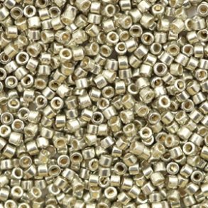 Miyuki glas perler 11/0 Duracoat Galvanized Dark Light Pewter Silver 10gram ca. 2mm