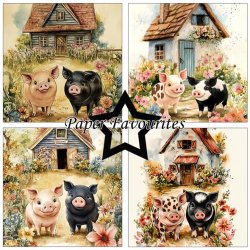 Papirblok Happy Pigs 15x15cm PF565
