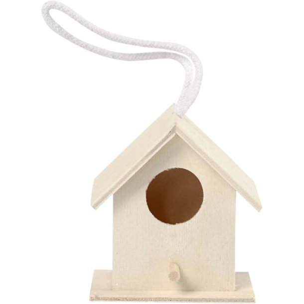 Fuglehus i lyst tr 6x6cm