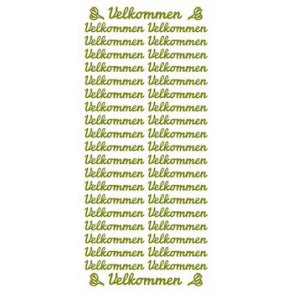 Stickers Velkommen guld 57 S14