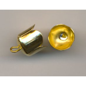 Endedup med �je tulipan �: 10mm guldfarvet 10stk