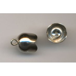 Endedup med �je tulipan �: 8mm s�lvfarvet 10stk