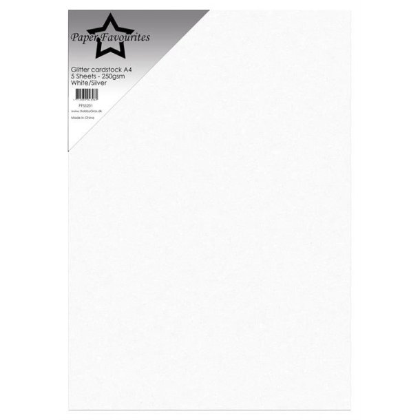 Glitter Cardstock "White/Silver (High flash)" PFSS201