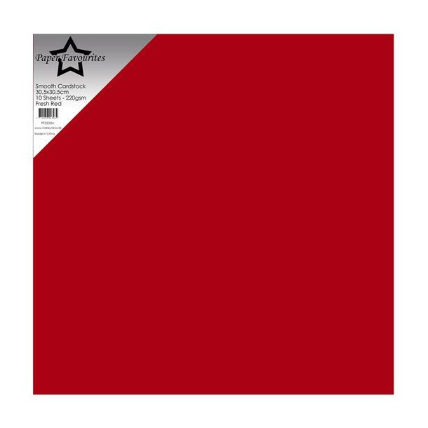 Paper Favourites Smooth Cardstock "Fresh Red" PFSS504