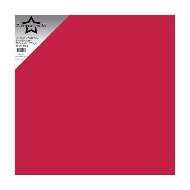 Paper Favourites Smooth Cardstock "Bright Red" PFSS505