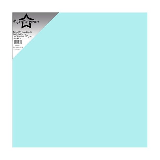 Paper Favourites Smooth Cardstock "Sky Blue" PFSS506