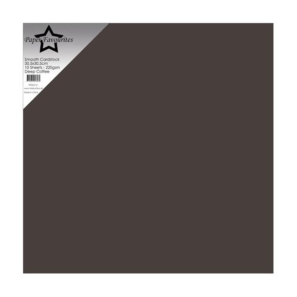 Paper Favourites Smooth Cardstock "Deep Coffee" PFSS513