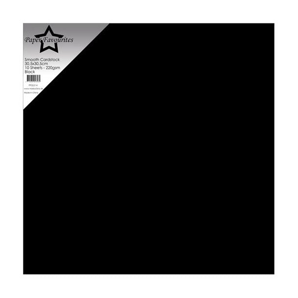 Paper Favourites Smooth Cardstock "Black" PFSS514