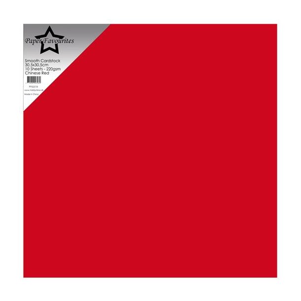 Paper Favourites Smooth Cardstock "Chinese Red" PFSS518