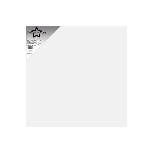 Paper Favourites Smooth Cardstock "Bright White" PFSS522