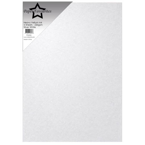 Heavy vellum Silver White PFSS902 5stk