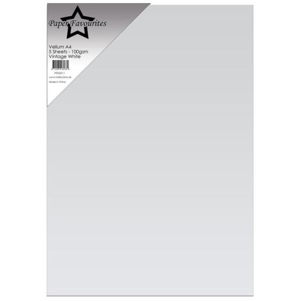 Vellum A4 Vintage white PFSS911 5stk