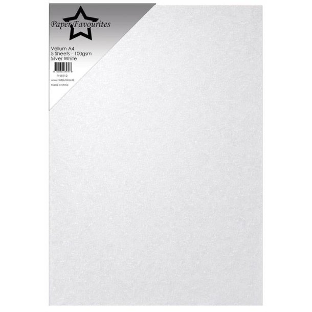 Vellum A4 Silver White PFSS912 5stk