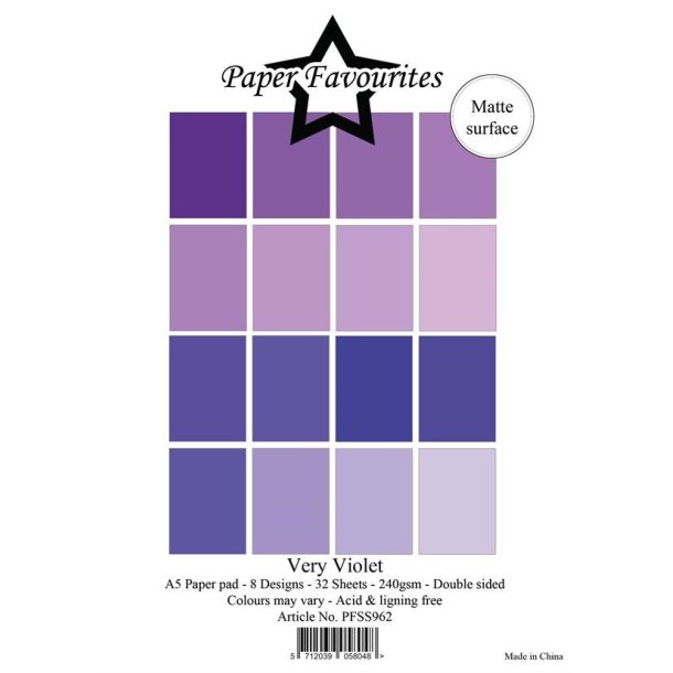 Paper Favourites Paper Pack "Solid Colours - Very Violet" PFSS962