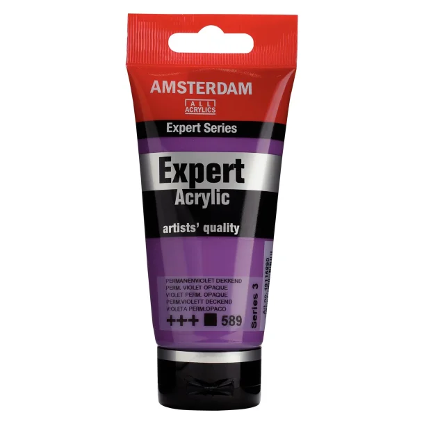 AMSTERDAM Expert Series acrylic tube 75 ml Permanent Violet Opaque 589