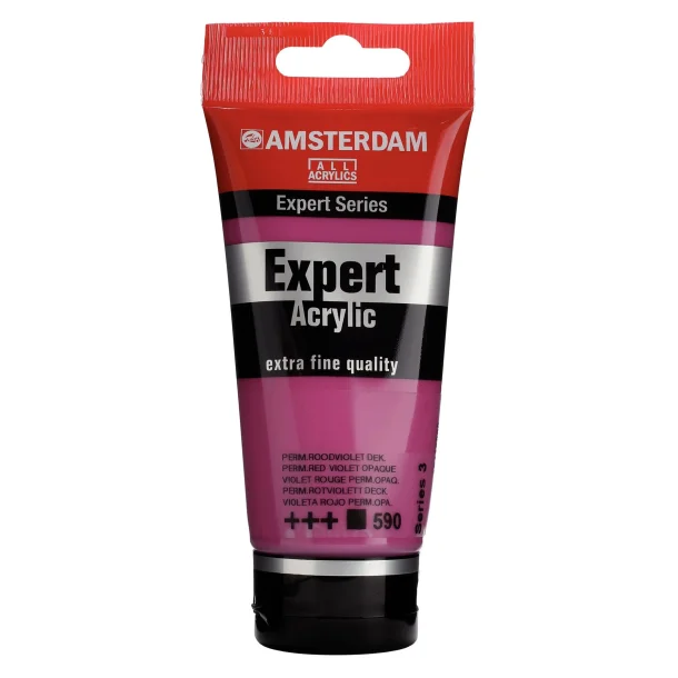 AMSTERDAM Expert Series acrylic tube 75 ml Permanent Red Violet Opaque 590