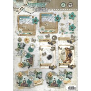 Udstanset 3D ark Memories of Summer 