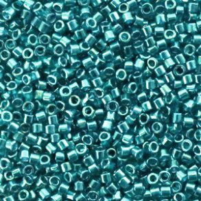 Miyuki glas perler 11/0 Duracoat Galvanized Sea Foam Green 10gram ca. 2mm