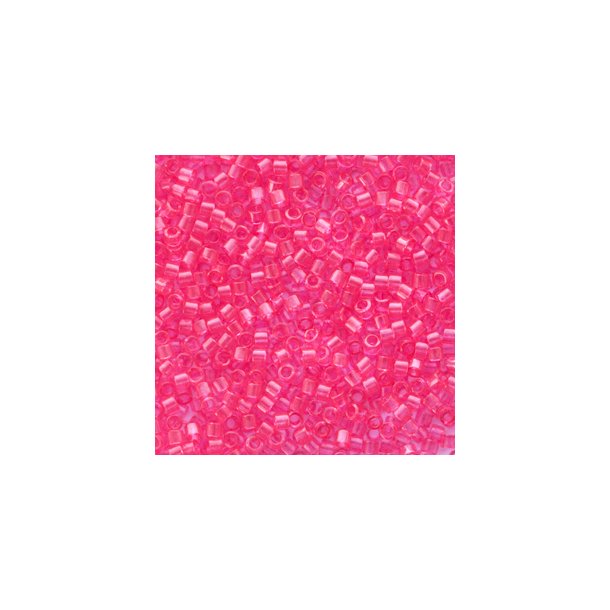 Miyuki glas perler 11/0 Transparent Dyed Bubble Gum Pink  10gram ca. 2mm