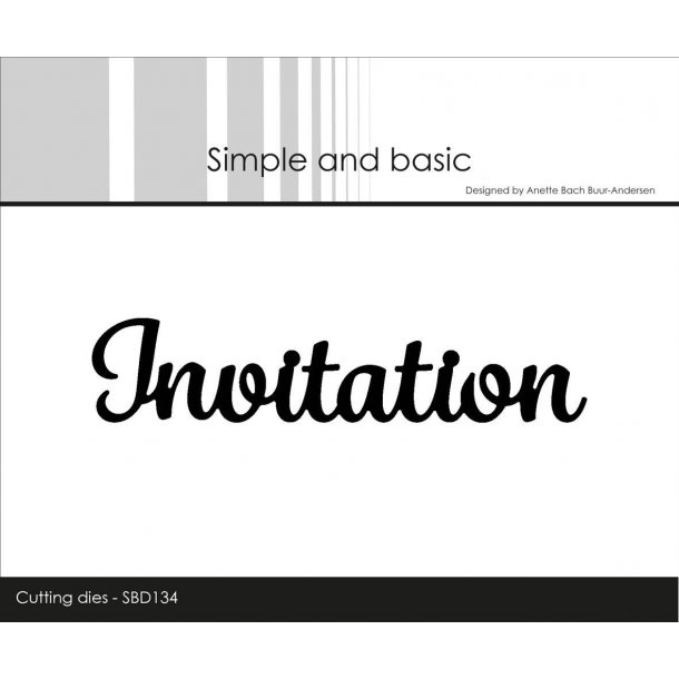 Die Simple and Basic "Invitation" SBD134