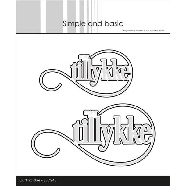 Simple and Basic die Stort tillykke SBD245 