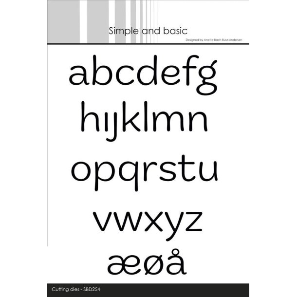 Simple and basic SBD254 Die Funky Alphabet - small letters D23