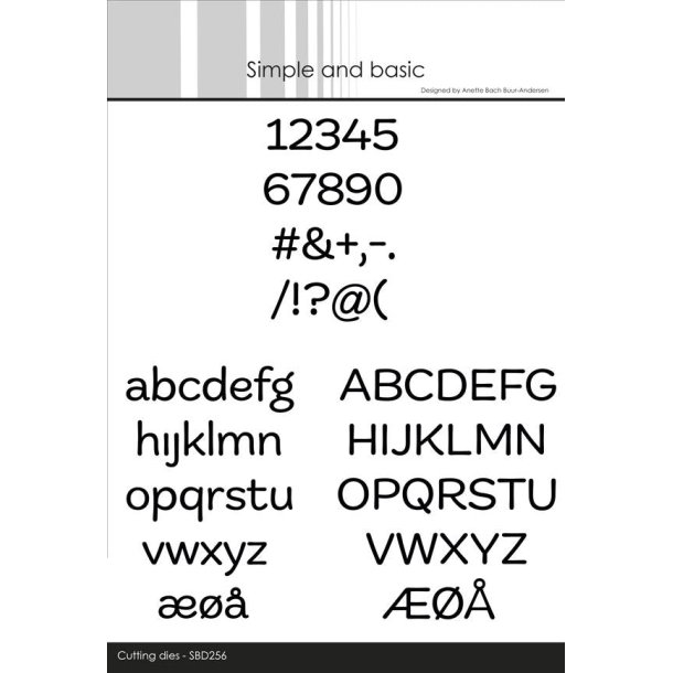 Simple and basic SBD256 Die Funky Alphabet MINI 