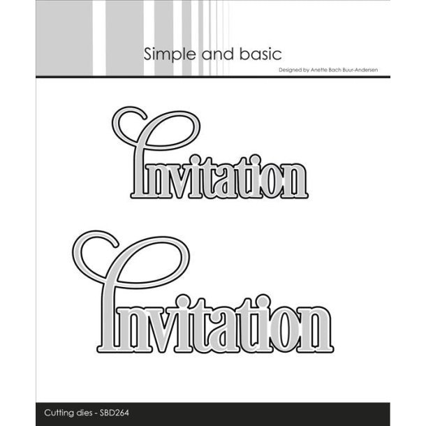 Simple and basic SBD264 die Invitation D8