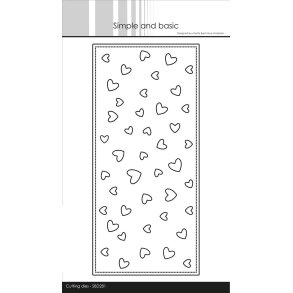 Simple and Basic Die SBD281 Slimcard lots of hearts
