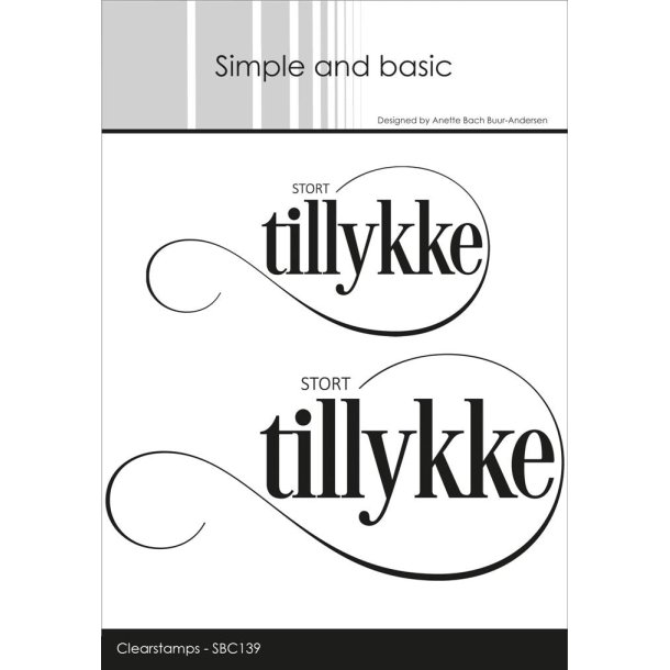 Simple and Basic Stempel Stort tillykke SBC139