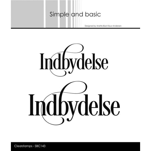 Simple and basic SBC143 akrylstempel Indbydelse ST19