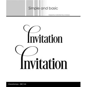 Simple and basic SBC144 akrylstempel Invitation ST17