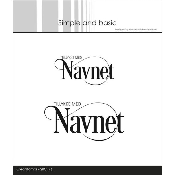 Simple and Basic stempel SBC146 Tillykke med Navnet ST19