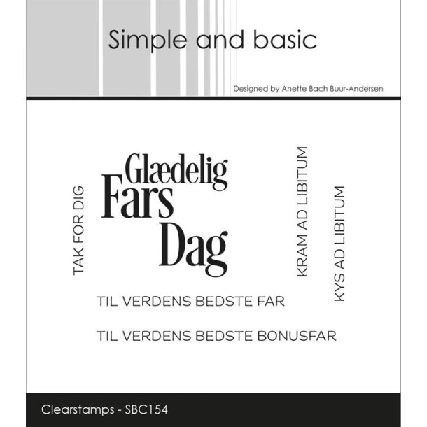 Simple and basic Stempel SBC154 Danske tekster 