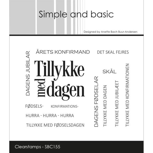 Simple and basic Stempel SBC155 Danske tekster 