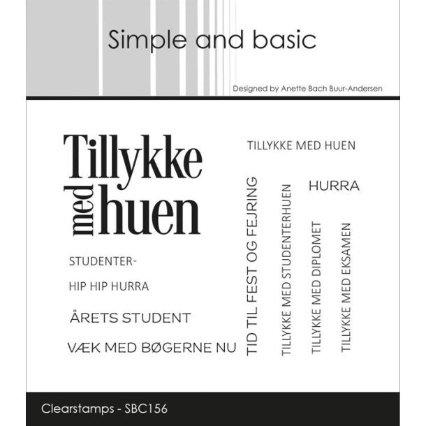 Simple and basic Stempel SBC156 Danske tekster 