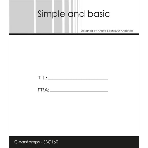 Simple and Basic Stempel SBC160 Til og fra RESTORDRE