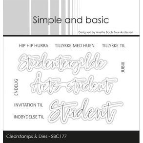 Akrylstempel incl. die A7 SBC177 Student Simple and basic 