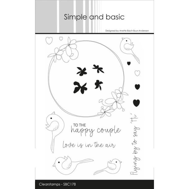 Akrylstempel SBC178 Love is in the air A6 Simple and basic 