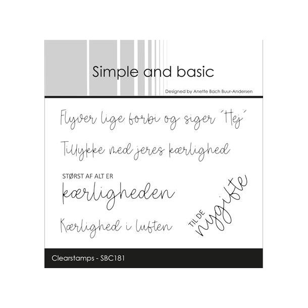 Akrylstempel SBC181 Krlighed i luften A7 Simple and basic 