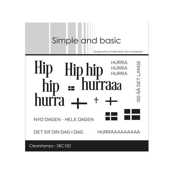 Akrylstempel A7 Hip hip hurra SBC182 Simple and Basic