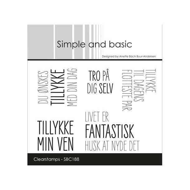 Akrylstempel st Tro p dig selv SBC188 Simple and basic 