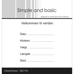 Akrylstempel Danske tekster A7 SBC196 Simple and basic 