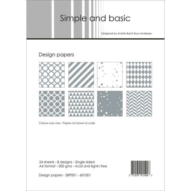 LS BESKRIVELSE Papirblok/designark A6  SBP001 BESTILLINGSVARE