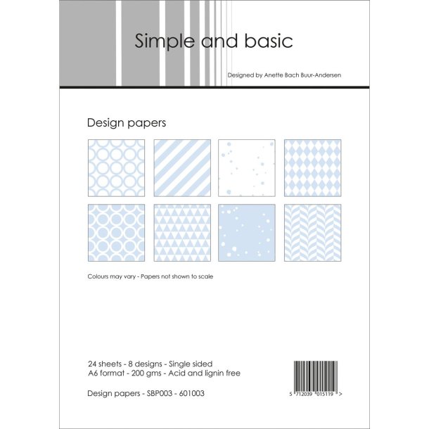 LS BESKRIVELSE Papirblok/designark A6 SBP003 BESTILLINGSVARE