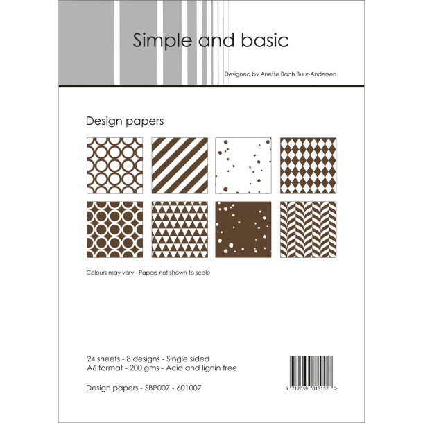 LS BESKRIVELSE Papirblok/designark A6 SBP007 BESTILLINGSVARE