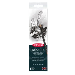 Graphite Pencils 6 stk i Metal�ske Derwent