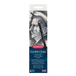 Charcoal 6 stk Metal�ske Derwent 
