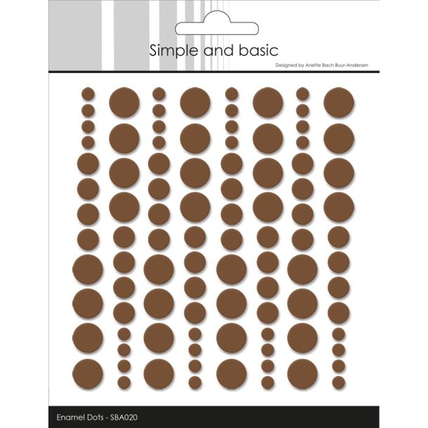 Simple and basic Enamel Dots Chocolate Brown 96stk SBA020